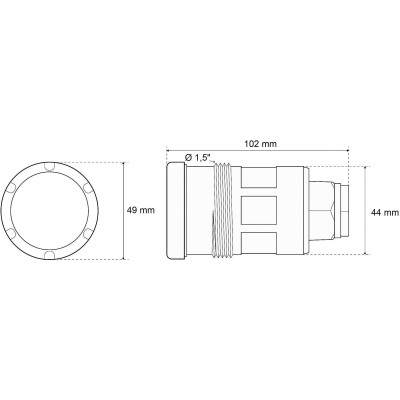 Světlo SeaMAID MINI-Tube - 18 LED Bílé, instalace do trysky