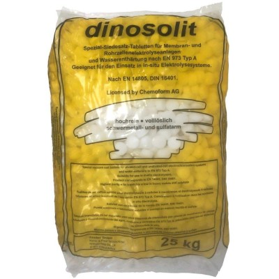 Sůl tabletová DINOSOLIT 25 kg, určeno pro elektrolýzu