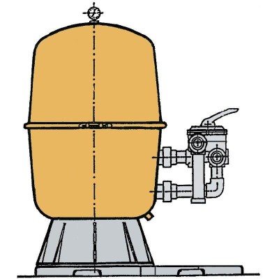 Filtrační zařízení - Dělený Kit 400, 6 m3/h, 230 V, 6-ti cest. boč. ventil, čerp. Bettar Top 6