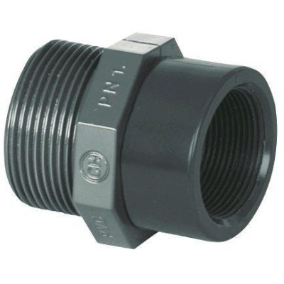 PVC tvarovka - Redukce 1 1/2“ ext. x 3/4“ int.